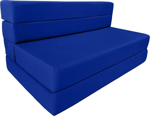 Miniatura 13 de D&D Futon Furniture Colchón plegable de espuma, tumbona para silla, sofá cama de estudio, tamaño Queen 80 x 60 x 6 pulgadas (negro)