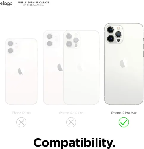 Miniatura 2 de elago Funda híbrida transparente compatible con iPhone 12 Pro Max de 6.7 pulgadas (negro) - Funda protectora a prueba de golpes