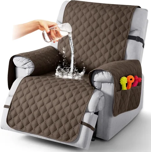 Miniatura 35 de TAOCOCO Fundas reclinables 100% impermeables, con correas para las piernas, funda de sofá reclinable reversible para silla reclinable, protector