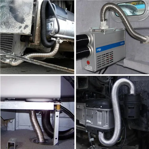 Miniatura 6 de KXKZREN Tubo de escape de acero inoxidable 24.5mm de diámetro interior Tubo de extensión de escape para calentador de estacionamiento de aire