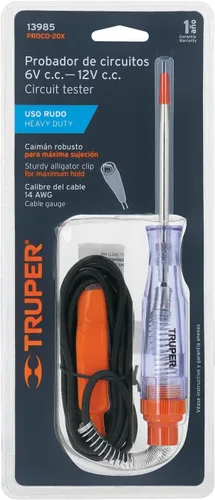 Miniatura 4 de Truper Probador de circuito con clip de cocodrilo #13985