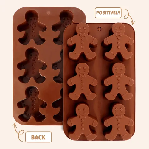 Miniatura 6 de Molde de silicona para hornear, molde de chocolate para hombre de jengibre, molde de jabón para bricolaje