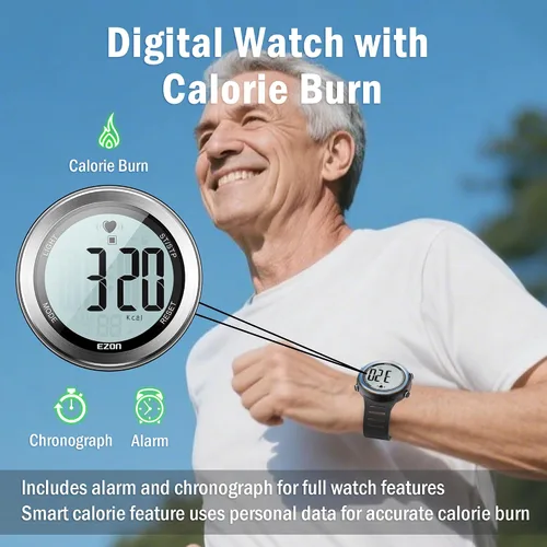 Miniatura 8 de EZON Monitor de frecuencia cardíaca y correa de pecho, monitor de frecuencia cardíaca de ejercicio, reloj deportivo con HRM, impermeable