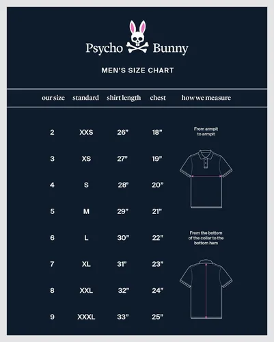 Miniatura 8 de Psycho Bunny Camiseta de manga corta con cuello en V para hombre