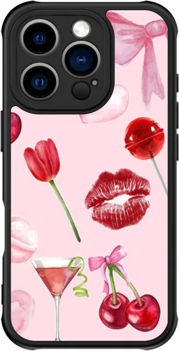 Miniatura 99 de FUNMIKO Funda para iPhone 16 Plus, carga inalámbrica y protección de grado militar, diseño floral moderno para mujeres y niñas, funda antideslizante