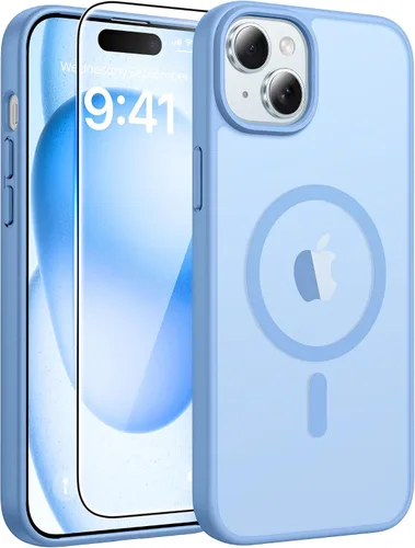 Miniatura 235 de FNTCASE - Funda para iPhone 16 Pro: magnética, mate, translúcida, de grado militar, protectora contra caídas, resistente, fina, duradera y a prueba
