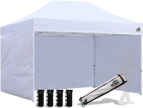 Miniatura 48 de Eurmax Tienda de campaña desplegable de 8 x 8 de Estados Unidos, con bolsa rodante patentada sin puntas, 4 paredes extraíbles con cremallera, toldo