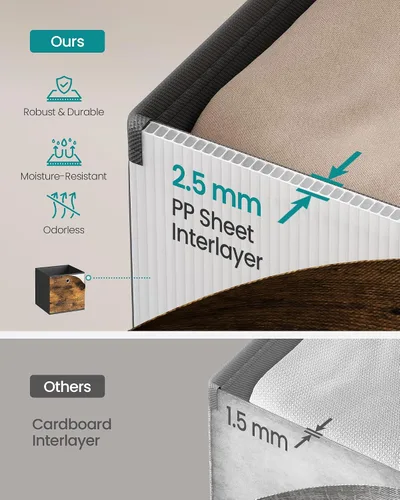 Miniatura 3 de SONGMICS Cubos de Almacenamiento, Juego de 8 Contenedores de Almacenamiento, Cajas de Almacenamiento de Tela Plegables, 10.2 x 10.2 x 11 Pulgadas