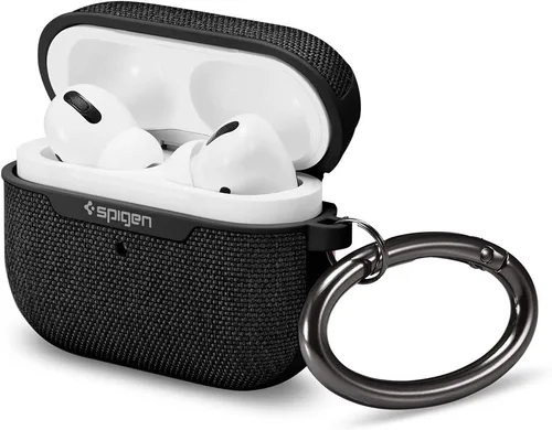 Miniatura 8 de Spigen Urban Fit - Funda para AirPods Pro (2019), funda de tela prémium con mosquetón, color negro