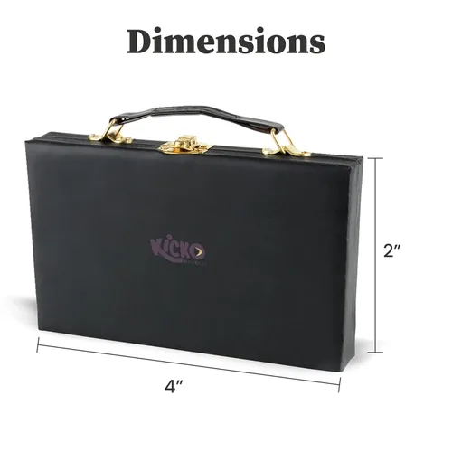 Miniatura 3 de Kicko Juego de dominó – 28 piezas de dominó clásico de seis piezas en caja marrón de madera duradera – Divertido juego de mesa para 2 – 4 jugadores