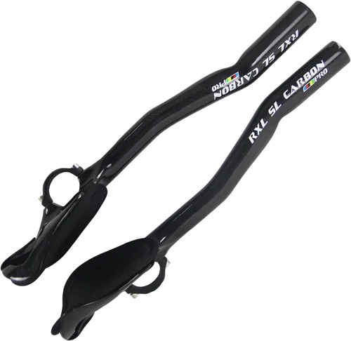 TT Bars Carbon Bike Areo Bars Manillar RXL SL Bullhorn Handlebars Carbon Aero Bars Aero Manillar Negro 3K Brillante 31.8X340mm Triatlón Aero Barras
