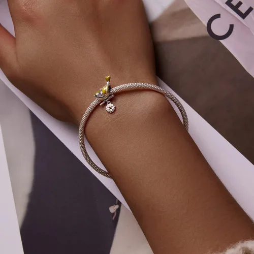 Miniatura 7 de Abalorio de plata de ley con diseño de pájaro para pulsera, con colgante de martín pescador, regalo de joyería para mujeres, niñas, mamá, esposa