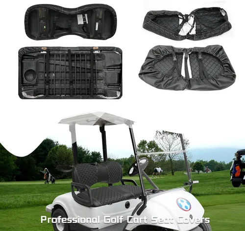 Miniatura 5 de XUANYUDG0769 Fundas de Asiento Delantero y Trasero para Carrito de Golf para EZGO TXT/RXV Club Car DS/Precedent Yamaha G29, Hechas de Vinilo