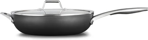 Calphalon Premier - Juego de utensilios de cocina antiadherentes que ahorran espacio, 13 pulgadas, apilables, aluminio anodizado duro