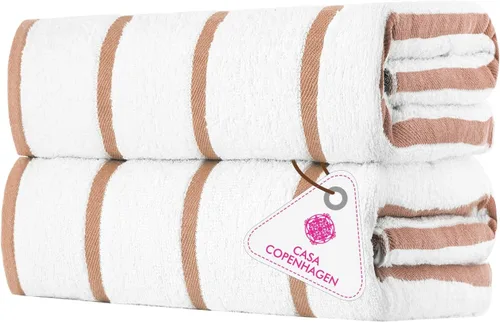 Miniatura 158 de CASA COPENHAGEN Juego de 6 toallas de palomitas de maíz, color azul polvoriento, 21.16 oz/m², 2 toallas de baño, 2 toallas de mano y 2 toallas