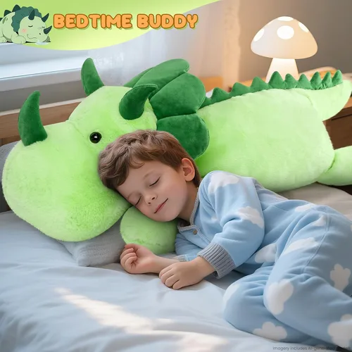 Miniatura 8 de SuzziPals Triceratops de peluche gigante de 43 pulgadas, animal de peluche de dinosaurio gigante realista para aliviar el estrés y compañero