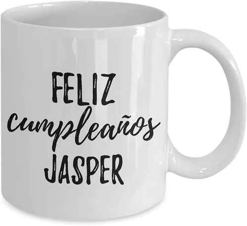 Miniatura 2 de Feliz Cumpleanos Jasper Taza Español Feliz Cumpleaños Personalizado Nombre Regalo Café Taza Té Taza 11 oz