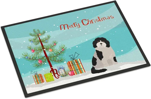 Miniatura 220 de Caroline's Treasures CK3799MAT Akita Shepherd - Tapete de árbol de Navidad de 18 x 27 pulgadas, tapete para puerta delantera, interior y exterior