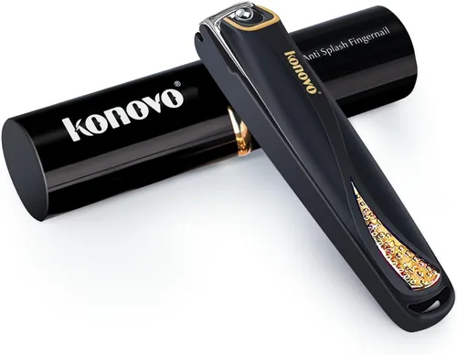 Miniatura 9 de Konovo - Juego de 5 piezas de cortaúñas, juego de manicura de acero inoxidable, kit de aseo de uñas de viaje para hombres y mujeres, cortaúñas