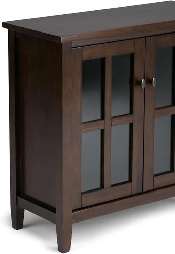 Miniatura 9 de Simpli Home - Mueble bajo Warm Shaker para almacenamiento, Pino, Marrón (Tobacco Brown)