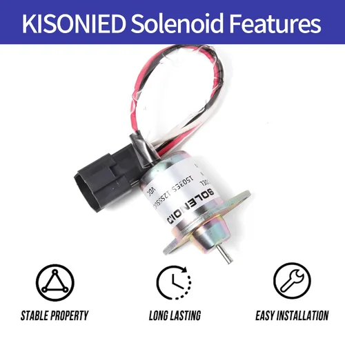 Miniatura 6 de M810324 Solenoide de apagado de combustible 119233-77932 Yanmar 1503ES-12S5SUC12S Reemplazar Woodward para John Deere 3038E 3036E 3032E 2025R 2032R