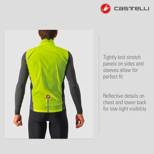 Miniatura 3 de Castelli Chaleco elástico de ciclismo Squadra para ciclismo de carretera y grava, ciclismo