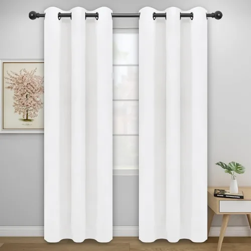 Miniatura 15 de Easy-Going - Cortinas opacas para dormitorio, aislamiento térmico sólido con ojales, cortinas de ventana para reducción de ruido, cortinas