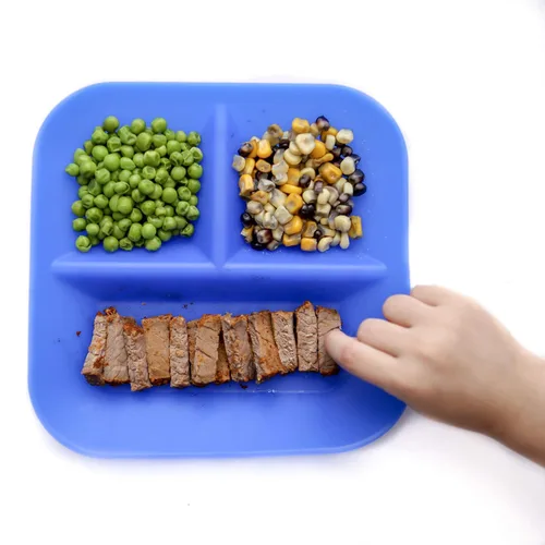 Miniatura 6 de Platos 100% de silicona para bebés y niños Fabricado en los Estados Unidos Sin BPA, BPS, plomo, cadmio, PVC y ftalatos Juego de manteles