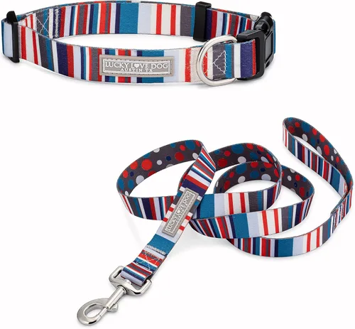 Miniatura 95 de Lucky Love Dog - Collar de perro ajustable con hebilla de fácil clic para los grandes, duradero y cómodo para perros machos y hembras, collar