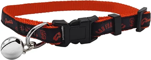 Miniatura 16 de Pets First MLB CAT Collar Atlanta Braves Satin Cat Collar de equipo de béisbol para perros y gatos. Un collar de gato brillante y colorido