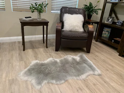 Miniatura 64 de LAMBZY Alfombra de pelo de oveja sintética, hipoalergénica, súper suave, sedosa para sala de estar, habitación de los niños, sofá
