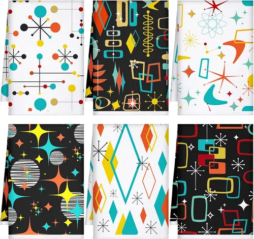 Miniatura 30 de Bencailor Juego de 6 Paños de Cocina de Plátanos Negros y Blancos Decorativos Toallas de Mano para Platos Absorbentes de Secado Rápido Toallas de Té
