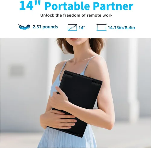 Miniatura 6 de Extensor de pantalla para laptop de 14" - Extensor de monitor IPS FHD 1080P de pantalla dual, monitor portátil para laptops de 13-17" con puerto