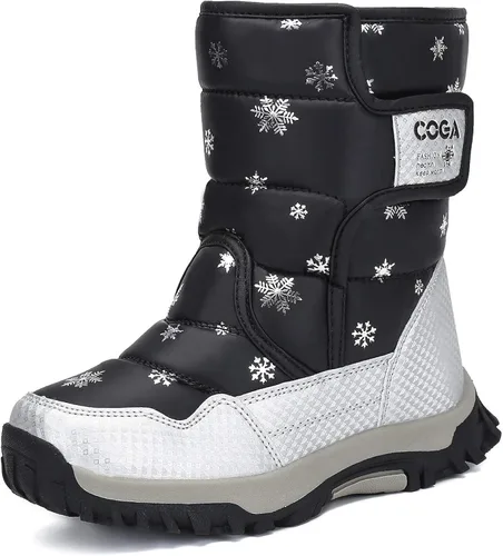Mishansha - Botas de nieve para niñas, niños niños pequeños niños grandes invierno, cálidas, impermeables, antideslizantes, anti colisión, corte