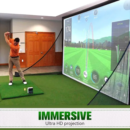 Miniatura 2 de Aikeec - Pantalla de impacto para simulador de golf: Pantalla de impacto de golf de 7 mm de espesor para entrenamiento en interiores/hogar/garaje