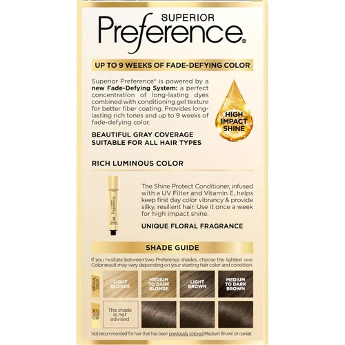 Miniatura 173 de L'Oreal Paris Superior Preference - Tinte permanente luminoso que desafía la decoloración, tinte para el cabello hasta 9 semanas de resplandor, 09