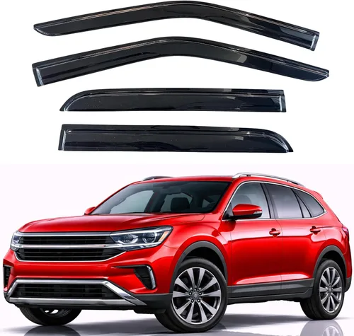 Miniatura 280 de KPY Visor de ventana compatible con Hyundai Tucson 2021-2025, 4 piezas de deflector de ventilación para ventana lateral, estilo Mugen, protector