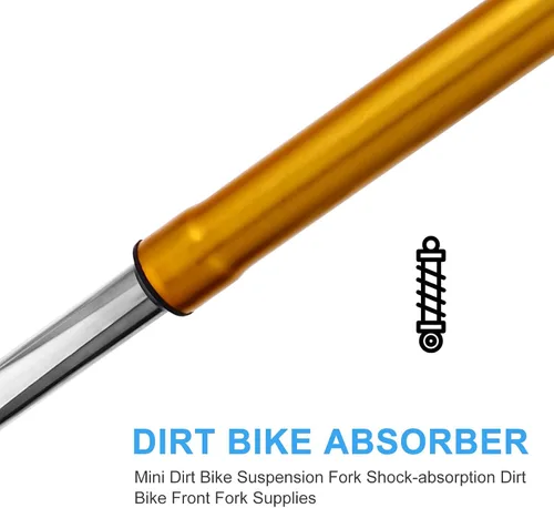 Miniatura 9 de VICASKY Horquillas para bicicleta Pit Bike Mini Bike Front Suspensión Delantera Motocicleta Shock Gold Stock para piezas de repuesto de motocross
