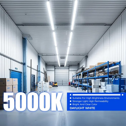 Miniatura 8 de Barrina Lámparas de tubo LED de 8 pies, 44W 5500lm 5000K, súper brillante, bombilla LED T8 T10 T12, luces LED de un solo pin FA8, cubierta