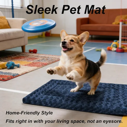 Miniatura 5 de Tapete de Cama para Perro - Tapetes de Cama Reversibles para Jaula de Perro, Suave y Transpirable, Almohadilla para Perrera, Cama de Jaula Duradera