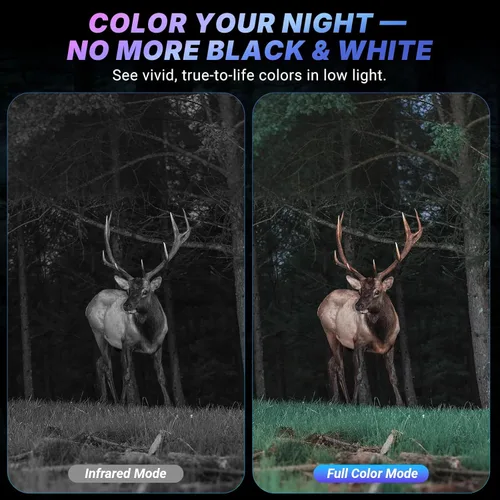 Miniatura 3 de WOSPORTS Gafas de visión nocturna 4K con foto de 48 MP, visión a todo color de 3280 pies, distancia IR de 1300 pies, pantalla HD de 3 pulgadas, zoom