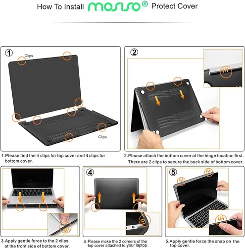 Miniatura 6 de MOSISO - Carcasa rígida de plástico, cubierta de teclado, protector de pantalla y bolsa de almacenamiento para MacBook Pro 13 pulgadas/33 cm Azul