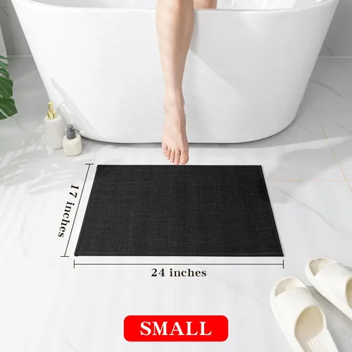Miniatura 2 de chakme Alfombras de baño de 24 x 17 pulgadas, ultrafinas y antideslizantes, de secado rápido, absorbentes, para suelo de baño