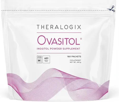 Theralogix Ovasitol - Suplemento de mio-inositol y D-chiro Inositol en polvo, para equilibrio hormonal y apoyo de la función ovárica, certificado