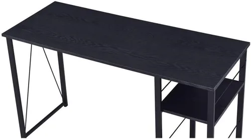 Miniatura 6 de Acme Vadna - Escritorio de madera con 2 estantes y base de metal abierta en color negro