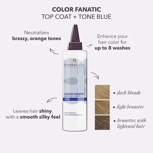 Miniatura 3 de Pureology Color Fanatic Top Coat + Tone - Mantiene el tratamiento del color del cabello, suaviza, restaura la vitalidad y añade brillo