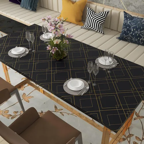 Miniatura 4 de CHIHUT Papel tapiz con forma de diamante negro y dorado para sala de estar, 17.7 x 236 pulgadas, papel tapiz moderno Art Deco para dormitorio, baño