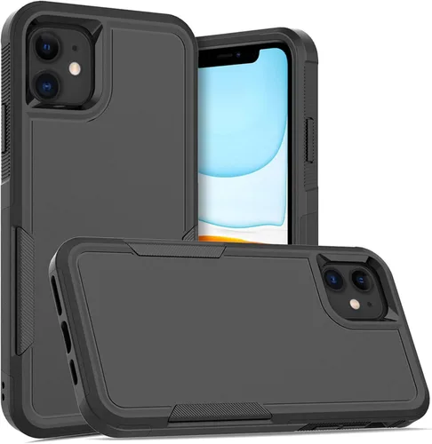Miniatura 8 de MDCN Funda para iPhone 11: funda protectora de doble capa resistente para teléfono celular, a prueba de golpes, resistente, con protector