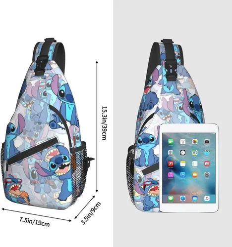 Miniatura 3 de Bolso bandolera para mujeres y hombres, riñonera para adolescentes, linda bolsa cruzada, bolso tipo mochila, bolsas de pecho de anime, viajes