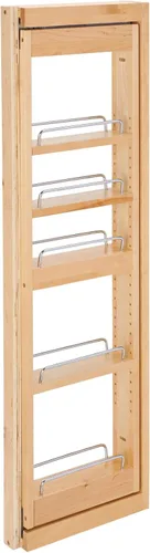 Miniatura 12 de Rev-A-Shelf Organizador de pared extraíble para armario de cocina, organizador de despensa deslizante con cierre suave en varios tamaños, madera
